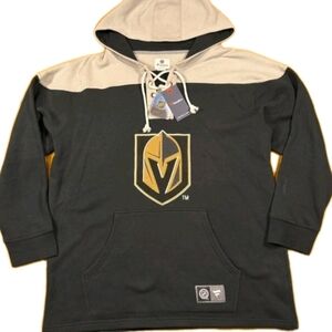 Fanatics Vegas Golden Knights NHL Hockey Black/Gray LaceUp Hoodie Mens Size XXL